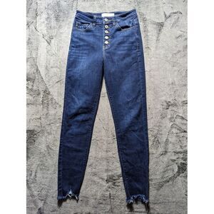KanCan Button Fly Skinny Jeans Women's Size 3/25 Dark Wash